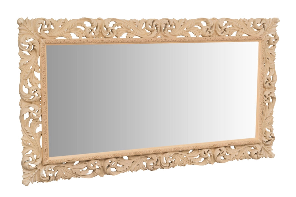Biscottini SPECCHIERA DA PARETE IN LEGNO FINITURA GREZZA MADE IN ITALY realizzata Offerta