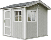 Casetta da giardino di qualit? premium 5,9 m² - H252x250x294 cm - Timbela M913-TUNDRA GREY