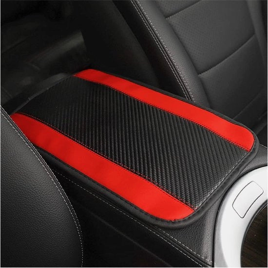 Console interiore posteriore - Protezione carbon splitleer - Universale per l'abitacolo - Protezione - Resistentente ai graffi - Facile da installare - Dimensioni 32 x 19 cm - Cuscino di sostegno per braccio