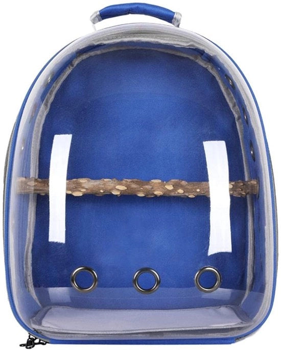 Zaino per Uccelli - Borsa con Progetto Panoramico - Gabbia Transparente - Borsa per Pappagalli Respirante - Leggera - Apertura Doppia con Cerniera - Borsa per Uccelli Leggera