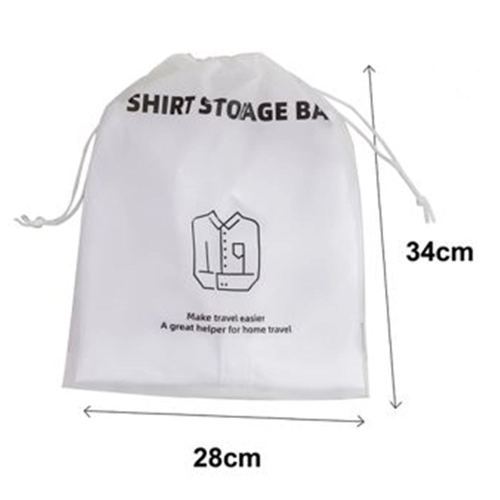 Trade Shop - Set 3pz Organizer Viaggio Casa Sacco Borsa Camicie Maglie 28x34cm Con Coulisse 87705 -
