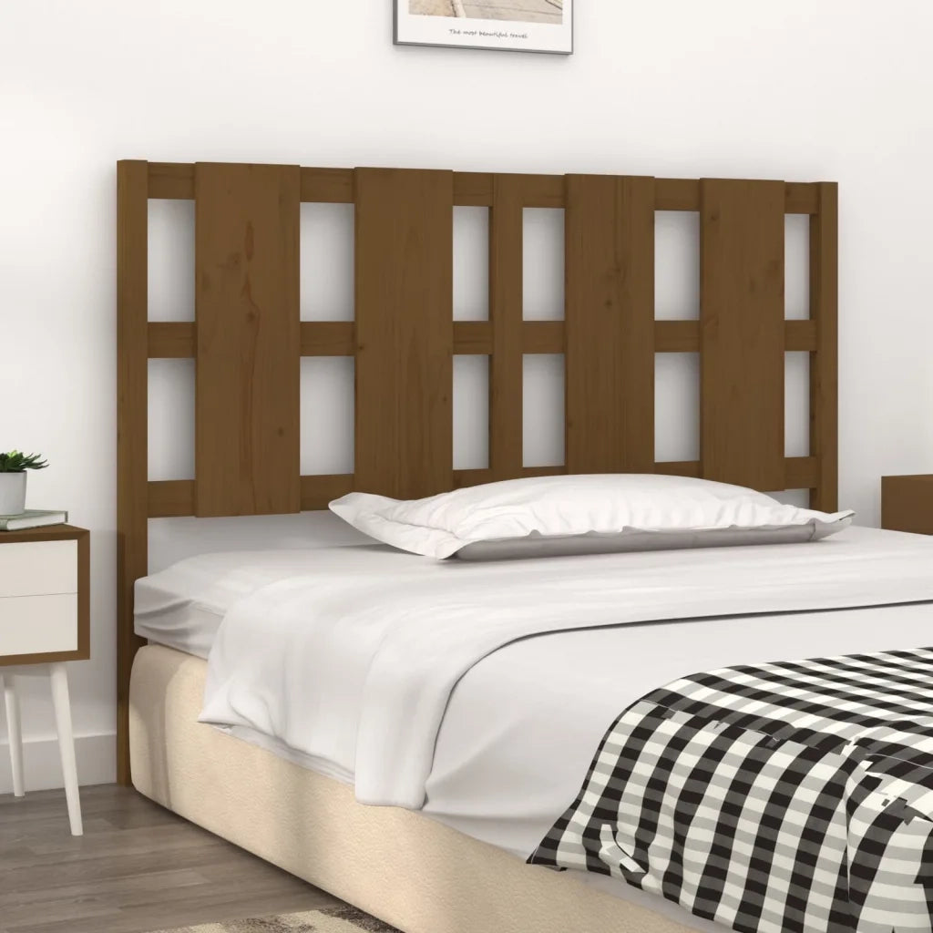 Testiera per Letto-Testata-Testiera Decorativa ambra 145,5x4x100 cm Legno Massello di Pino 364450