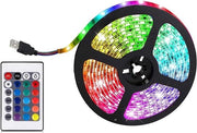 Striscia LED RGB con cambiamento di colore a distanza e 24 pulsanti - Illuminazione multicolore a distanza.