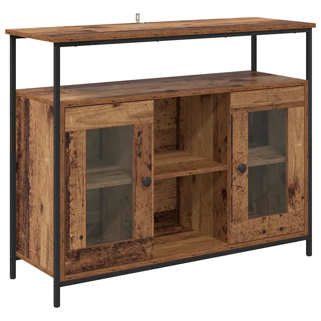 Credenza-Buffet-Armadio da cucina Legno vecchio 100 x 35 x 80 cm Legno multistrato 885355