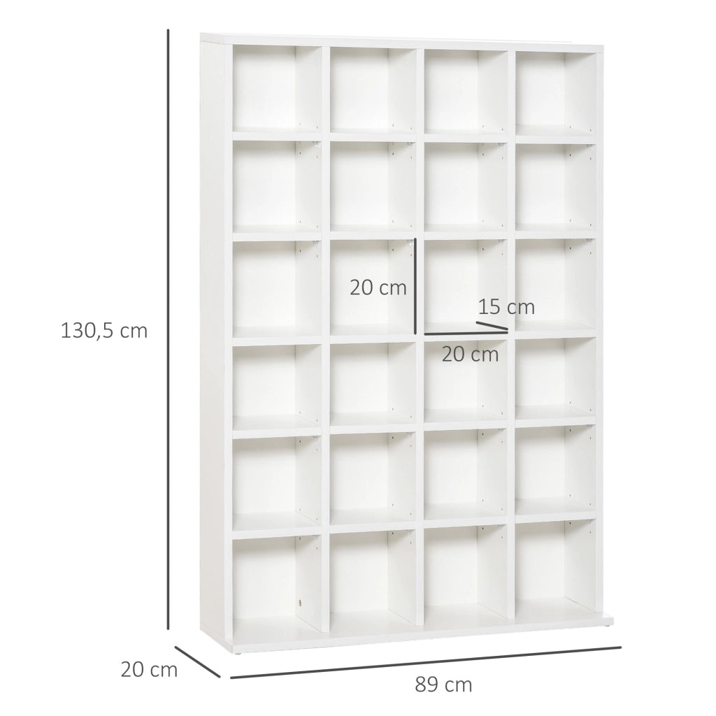 Libreria in legno con ripiani regolabili ¨C zephmum ¨C 89x130,5 cm, bianco