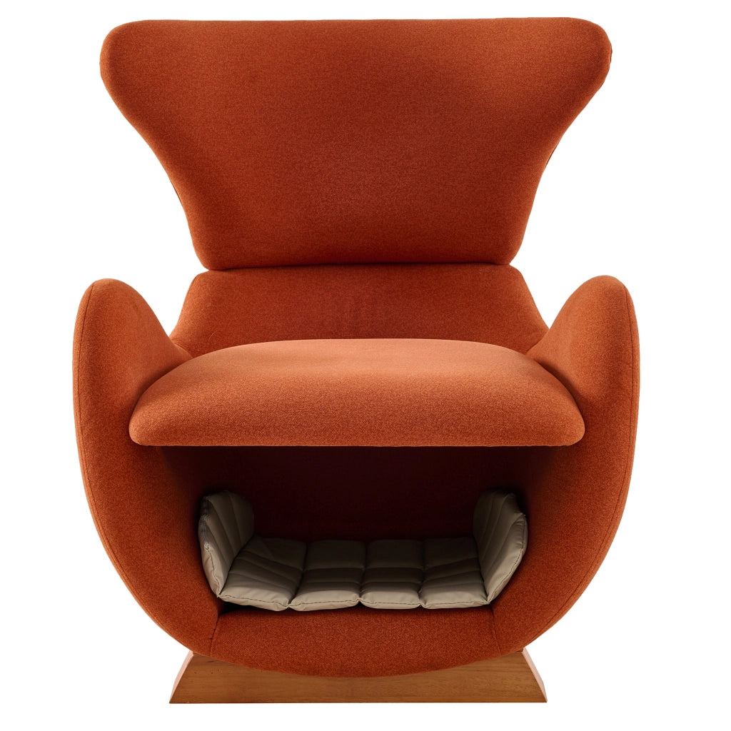 Poltrona Lounge con Nicchia per Gatto o Cane Piccolo; Design Ergonomico; Tessuto e Legno; Rosso Mattone 66 × 69 × 76 cm