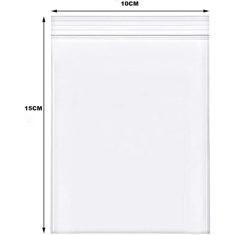 1000 Pezzi Buste Zip Trasparenti 10x15 cm Spessore 30 Micron Richiudibili