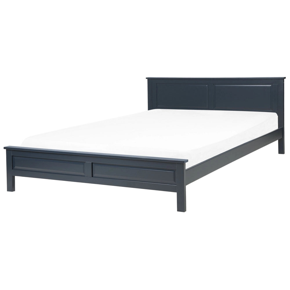 Letto in legno di pino blu 180 x 200 cm rete a doghe in stile scandinavo