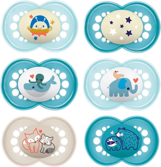 Set di 6 spugne per pannelli solari - Day & Night - 16+ mesi - Skin Soft - con 3 scatole di trasporto sterili