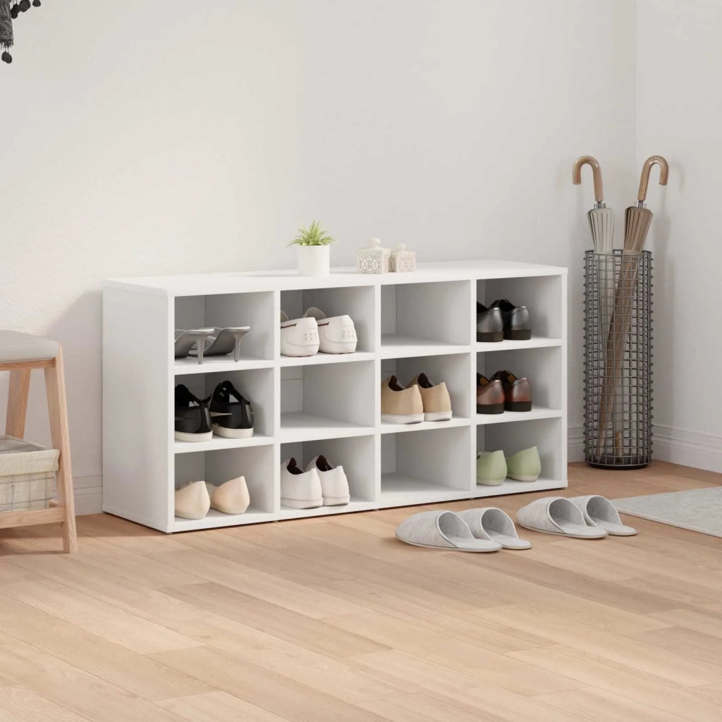 Mobile per scarpe Bianco 103 x 30 x 51 cm Legno multistrato 808702