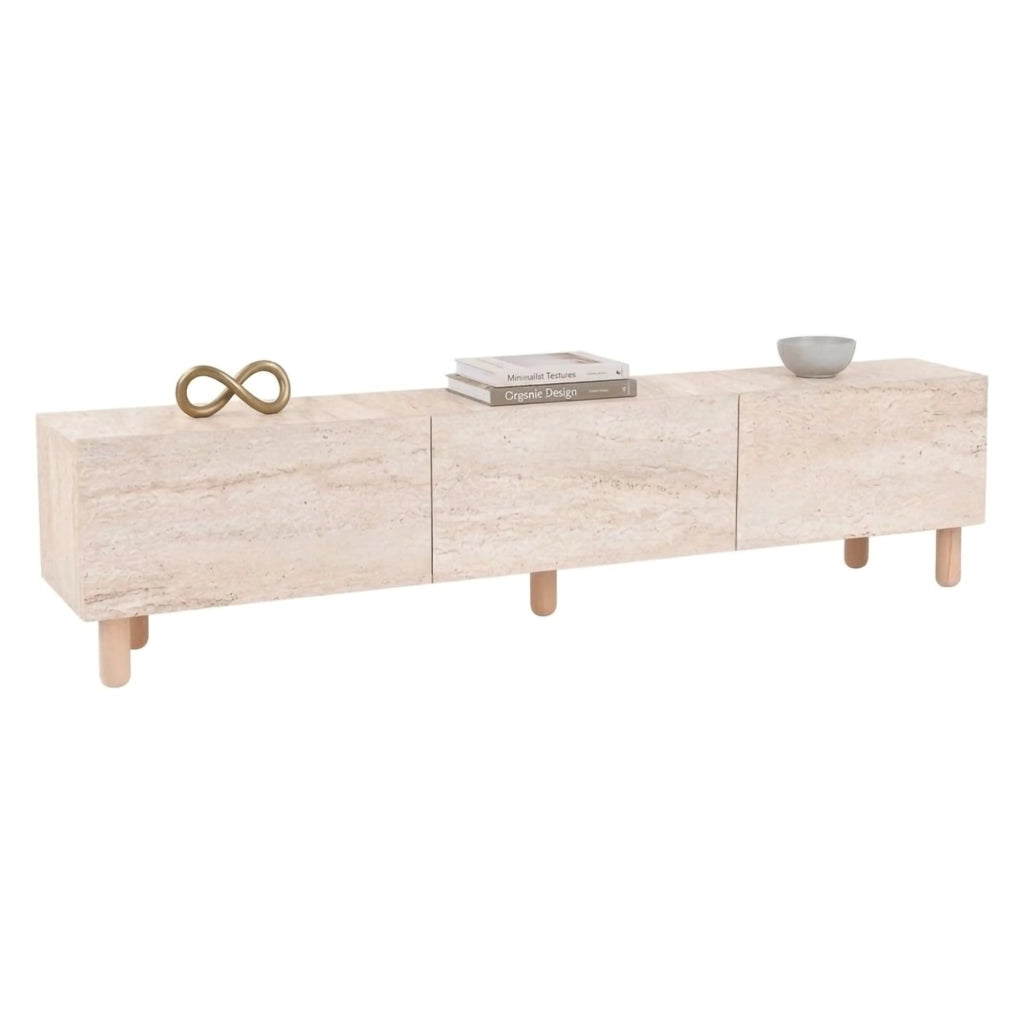 Baluffi, Mobile Porta tv 3 Ante, 180x31x42h cm Beige Marmo