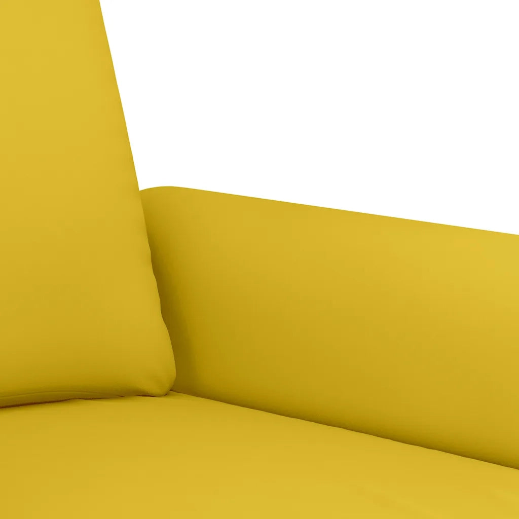 Set di Divani 2 pz con Cuscini Giallo in Velluto 3202236