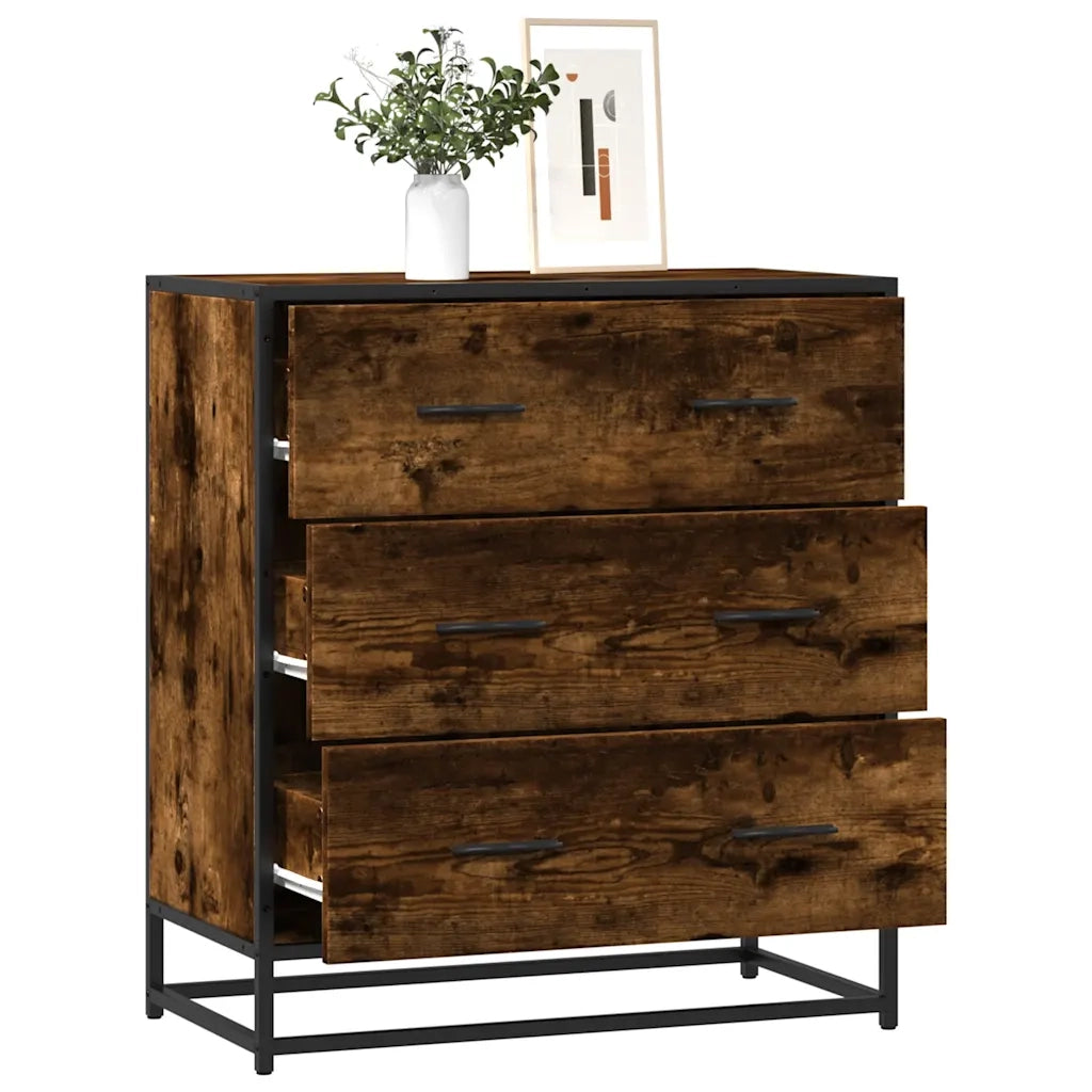 Credenza-Buffet-Armadio da cucina Rovere Fumo 68x35x76 cm in Truciolato 719918