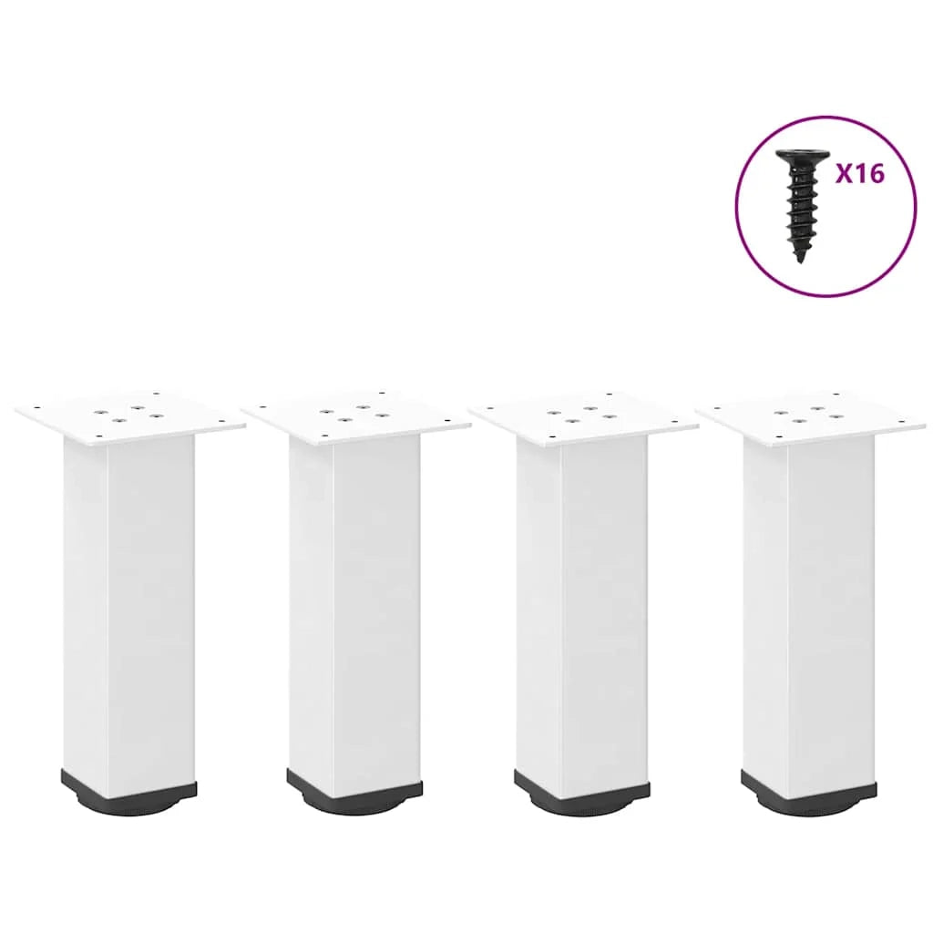 Set di 4 gambe regolabili per tavolino da caffè 30-32 cm design moderno aspetto contemporaneo acciaio bianco 02_0056758