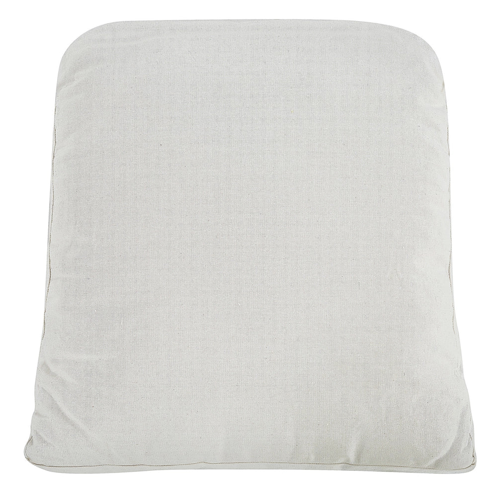 Poltrona da giardino in rattan naturale con poggiapiedi in cotone cuscini per lo schienale del sedile bianco sporco per interni ed esterni