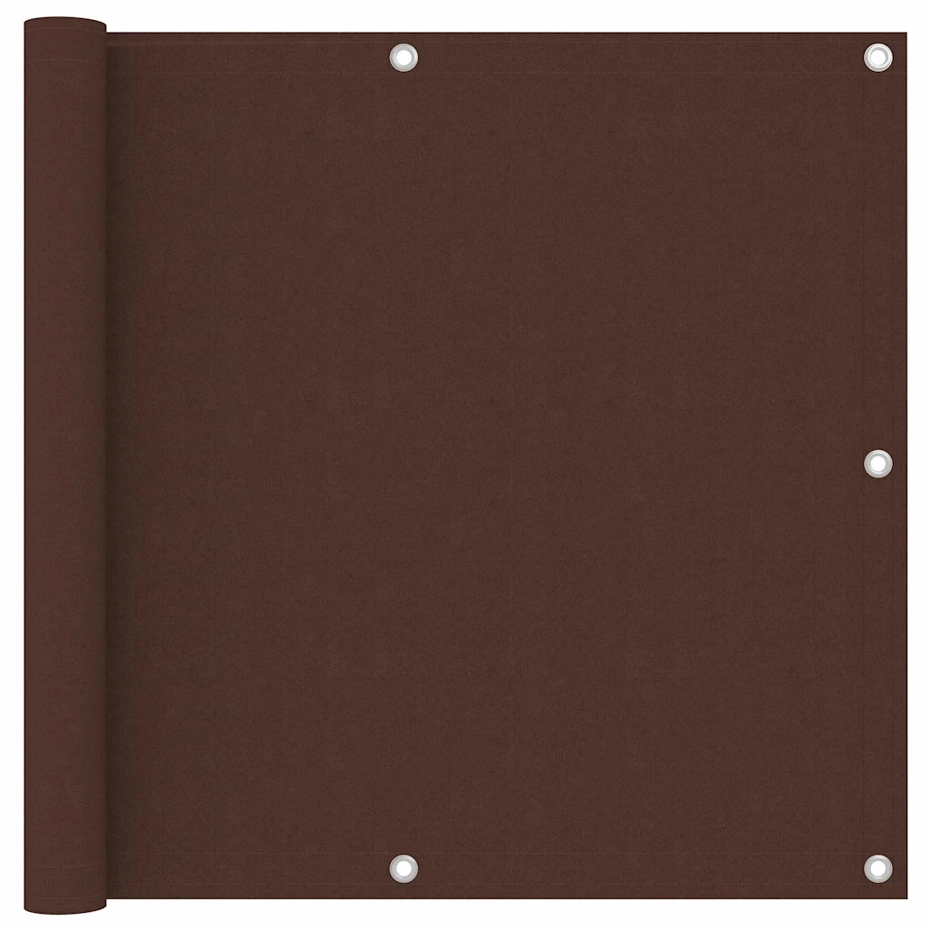 Paravento da Balcone Marrone 90x600 cm in Tessuto Oxford 135075