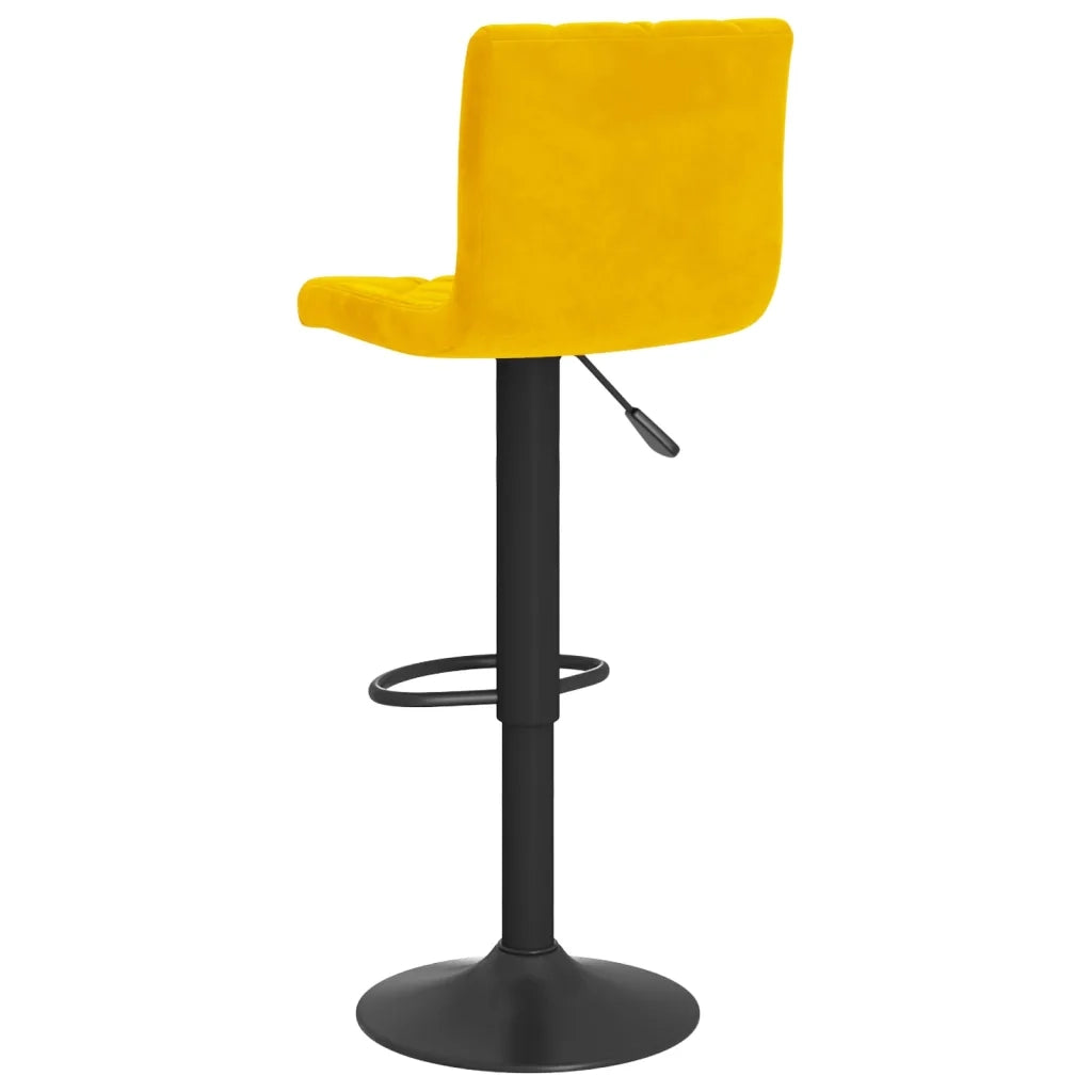 Sgabelli da Bar 2 pz Giallo Senape in Velluto 333738