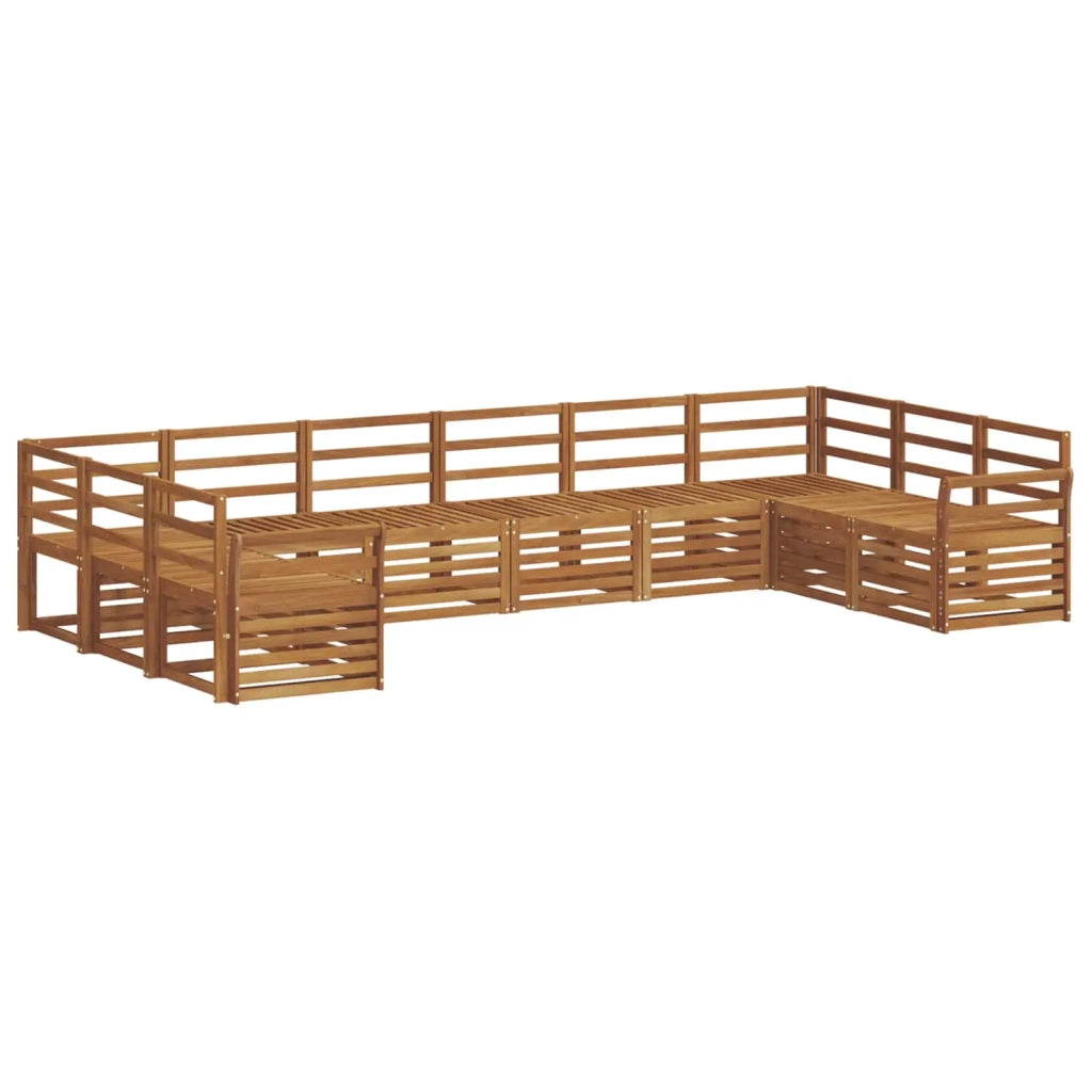 Set divani 10 pcs Naturale Legno di Acacia Massello 3375559