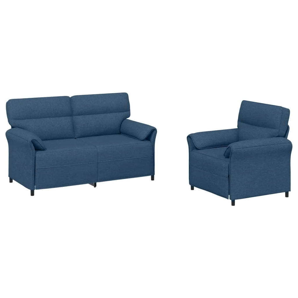 Set di divani 2 pz Blu Tessuto 3424865