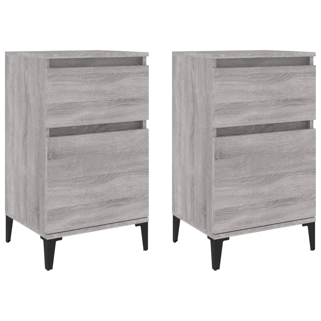 Comodini 2 pz Grigio Sonoma 40x35x70 cmcod mxl 78326