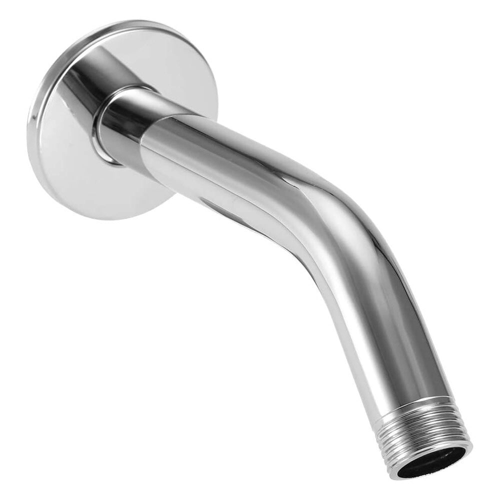 Set doccia cromo con braccio inclinato 25 cm e soffione tondo in abs