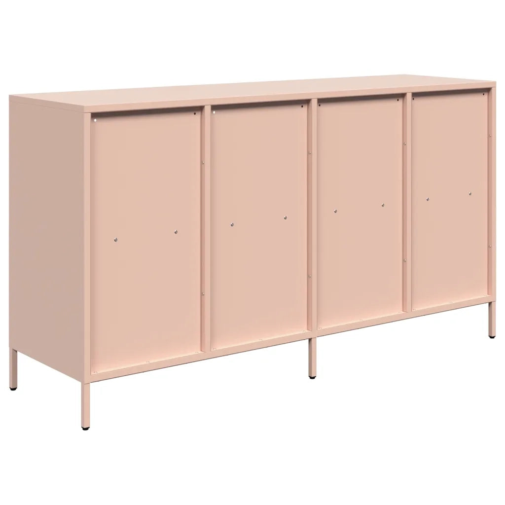 Credenza Rosa 135x39x73,5 cm in Acciaio Laminato a Freddo