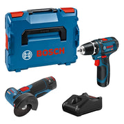 Kit utensili 12V Bosch avvitatore + flessibile GSR + GWS 12V