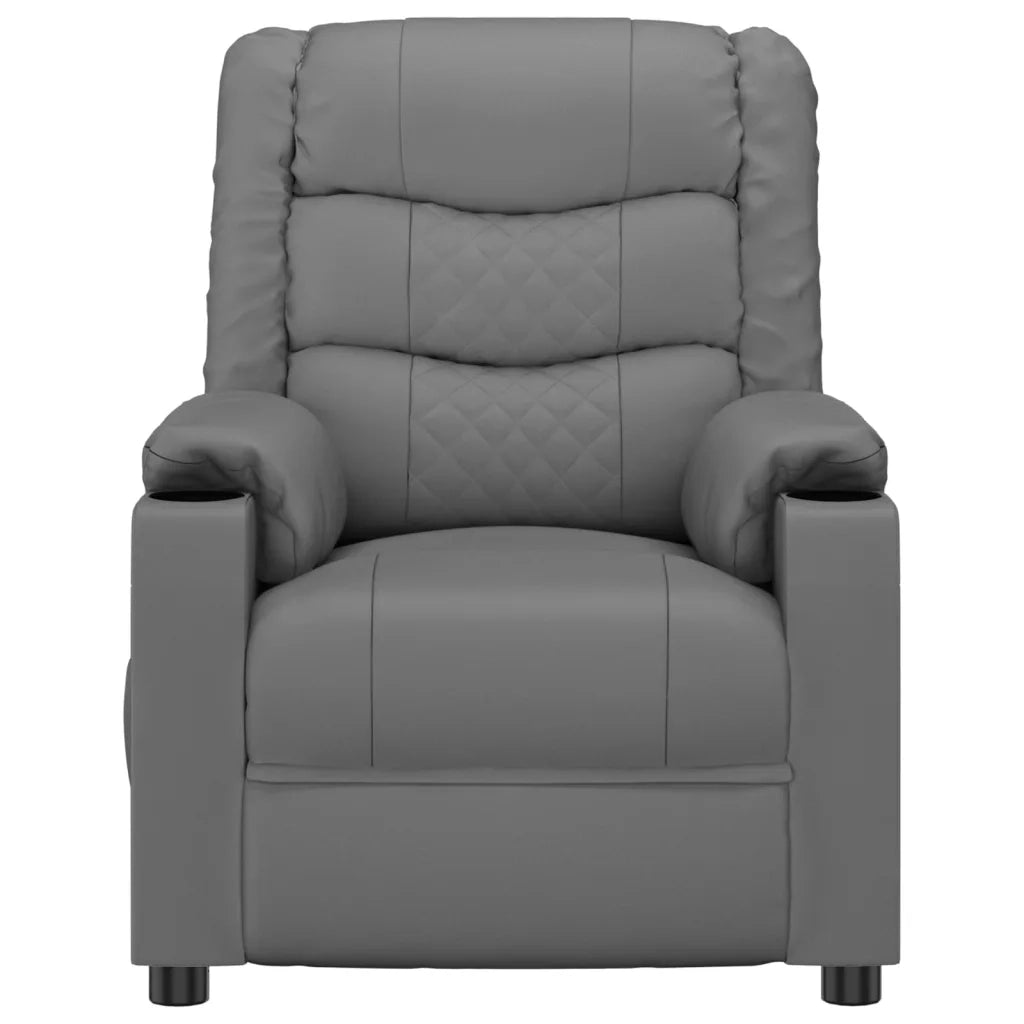 Poltrona Reclinabile Grigia in Similpelle cod mxl 6727