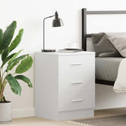 Comodino-Tavolino da notte Bianco 38x35x56 cm in Legno Ingegnerizzato