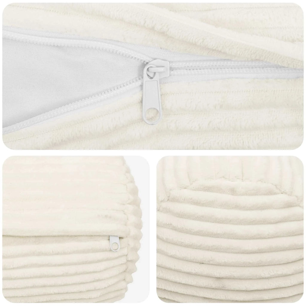 Federa 2 pcs HEERLEN Crema Ø 15 x 40 cm corduroy 923245