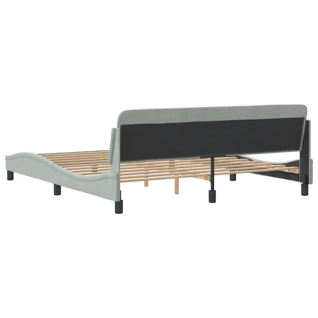 Struttura letto Dover Grigio Chiaro 180x200 cm in Velluto 373336