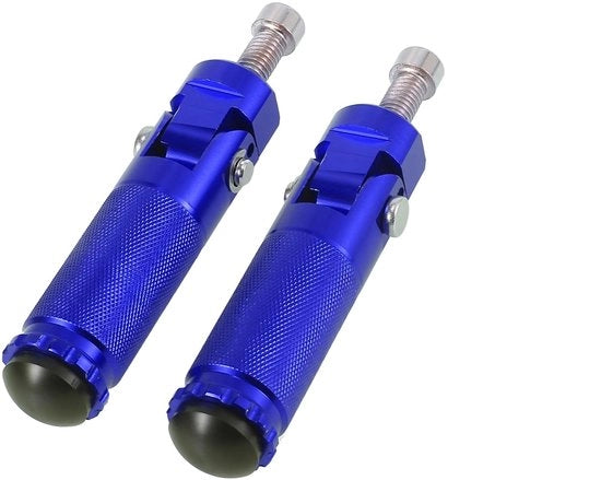 Sostegno Motorizzato Universale - Ripiegabile - Sostegno Pedale Motorino - Lega di Alluminio - Blu - 9 x 2,2 cm