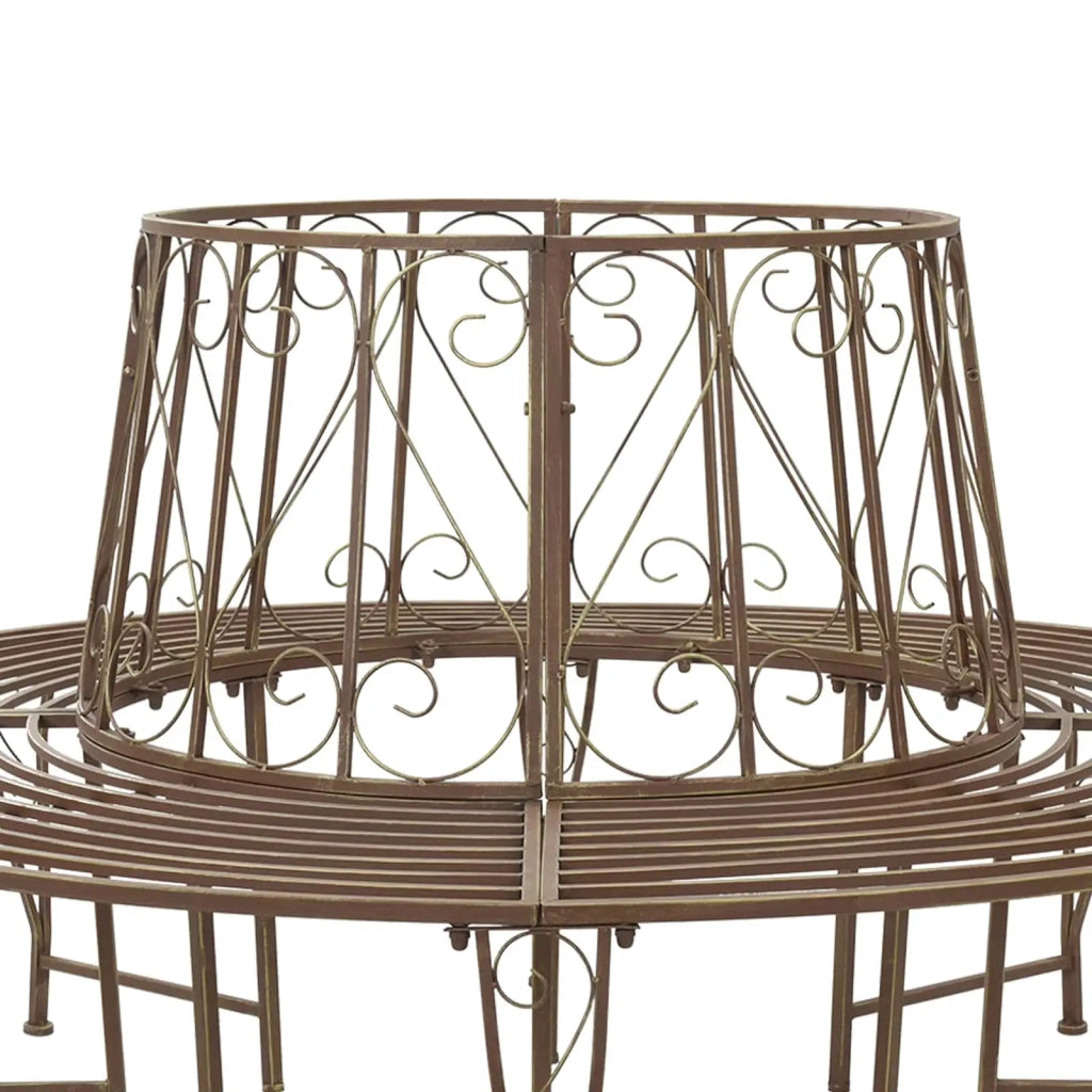 Panchina per Alberi 8-Numero di posti Ø 160 x 89 cm Acciaio 42029501