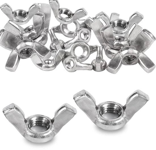 25 Viti a Vela M8 in Acciaio Inox 304 - Viti a Vela con Manovella - Viti a Vela DIN 315 - Viti a Vela in Acciaio Inossidabile - 25 pezzi