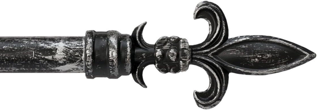 Bastone Tenda Ferro Estendibile 160-300 A Muro Asta Scorritenda Anelli Staffe Nero-Argento