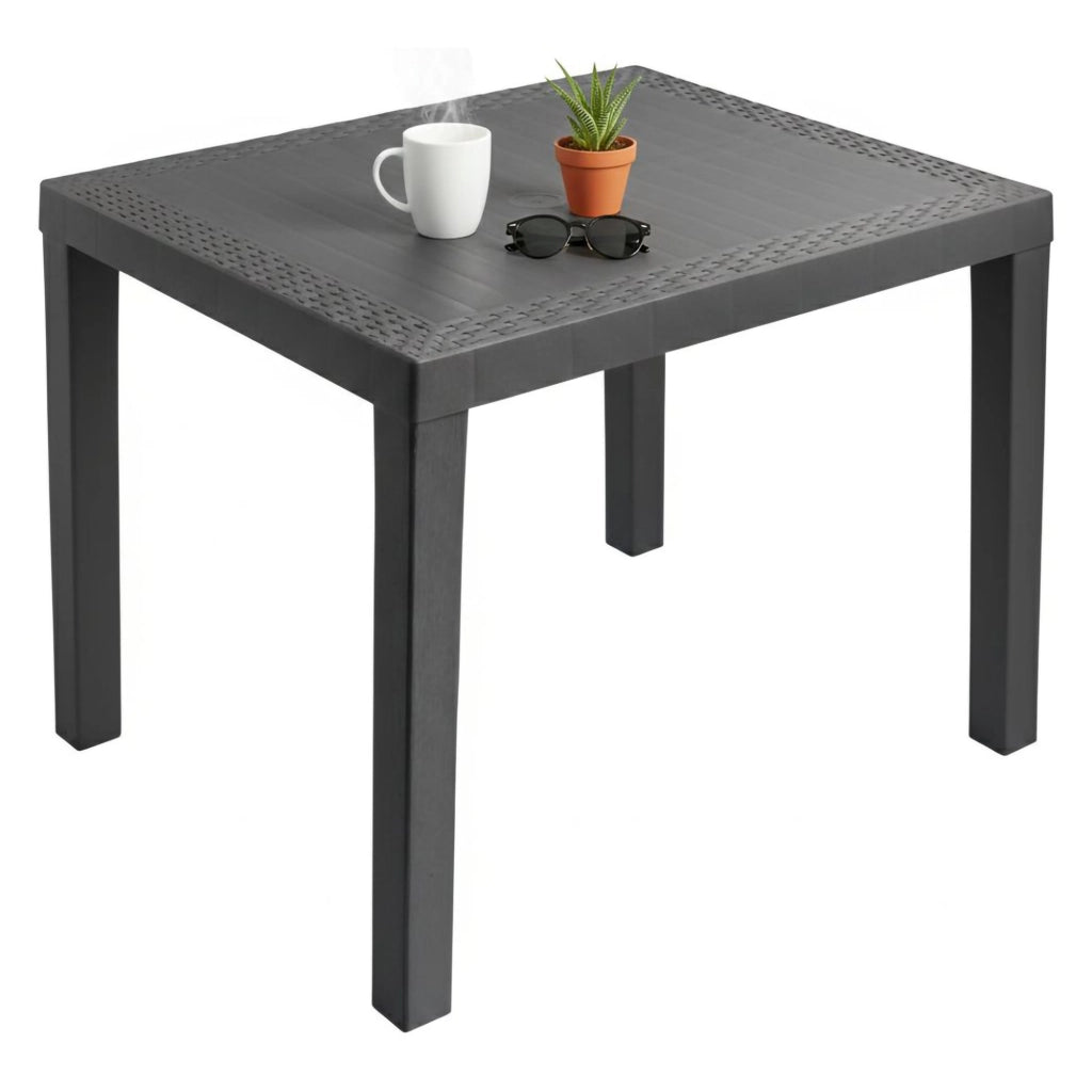 Cobbtown, Tavolo da Esterno 4 Posti Made in Italy, 78x65x72h cm Nero Antracite