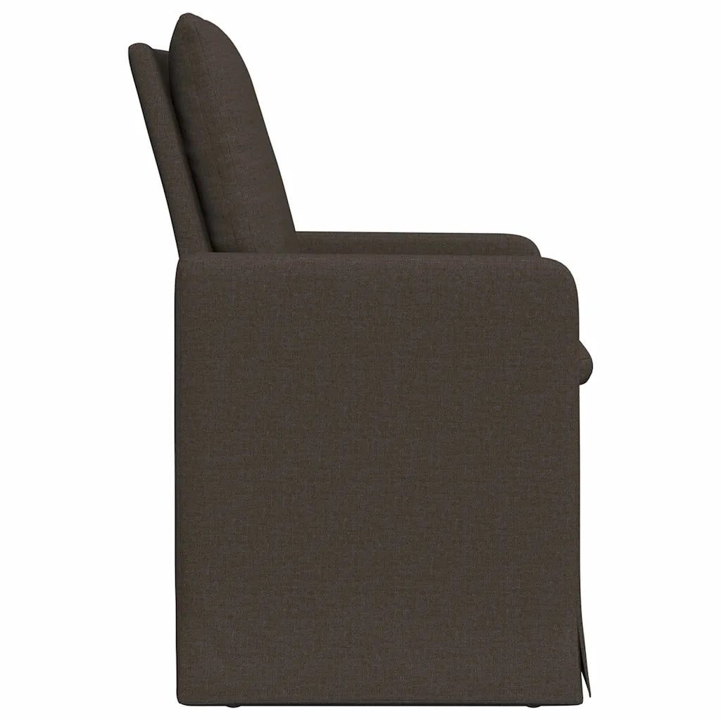 Sedie da pranzo 2 pcs Grigio scuro 57 x 67 x 98 cm Tela