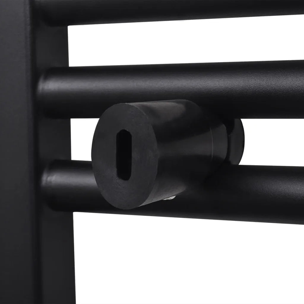 Radiatore Centrale Portasciugamano Dritto Nero 600 x 1160 mm