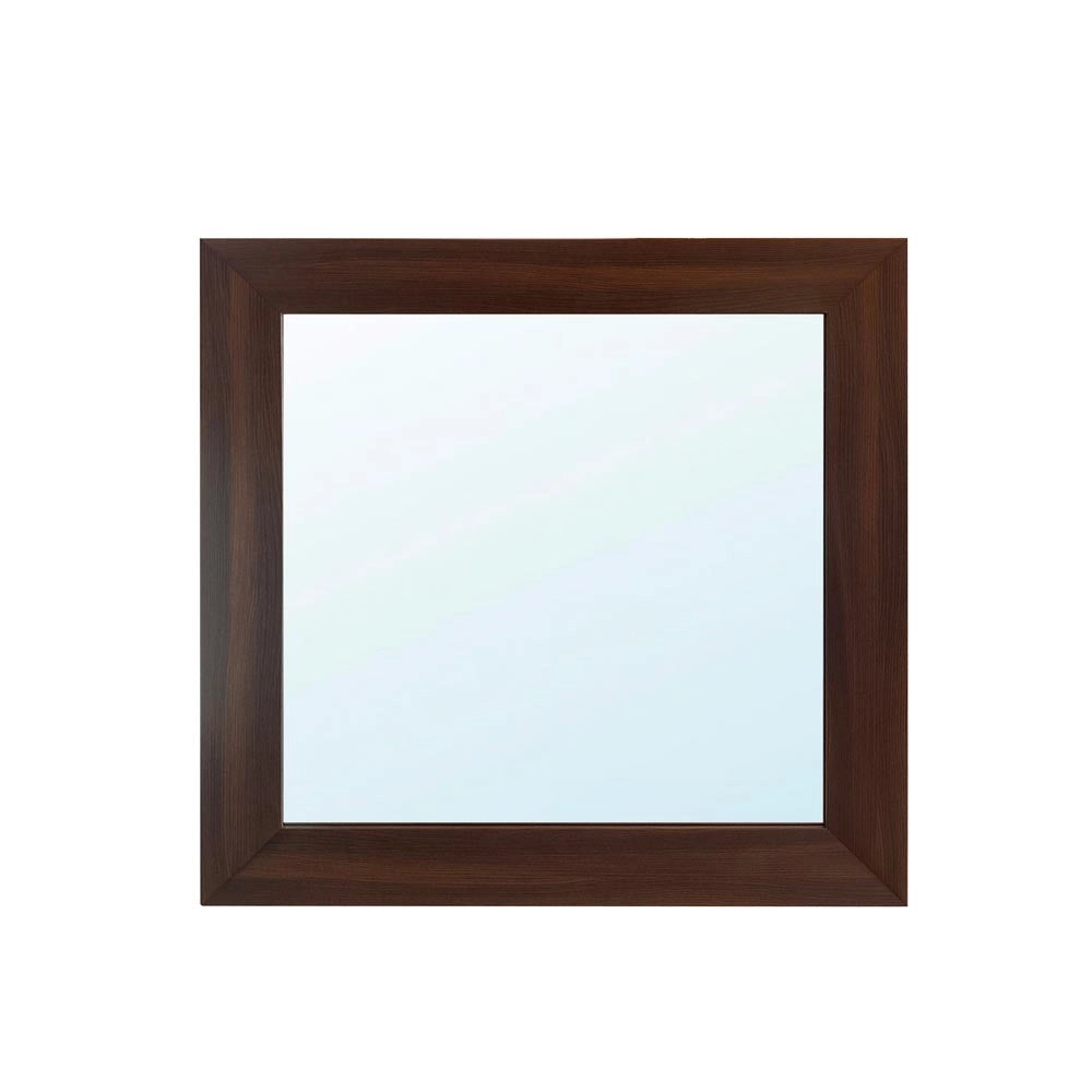 Specchiera Quadrata Plana 90x90 cm con Cornice Olmo dark – Design Moderno ed Essenziale