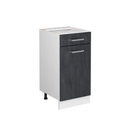 Vicco Mobiletto base per cucina Calcestruzzo nero 40 cm senza piano di lavoro