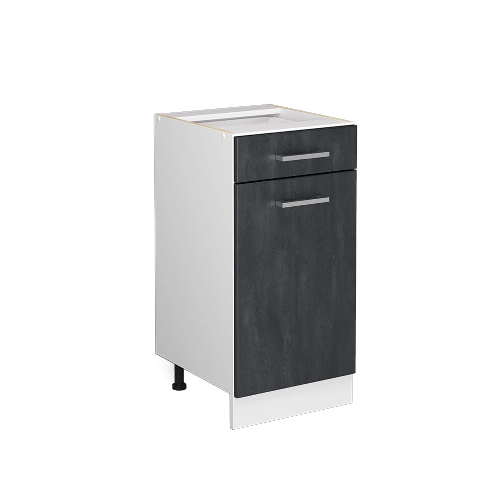 Vicco Mobiletto base per cucina Calcestruzzo nero 40 cm senza piano di lavoro