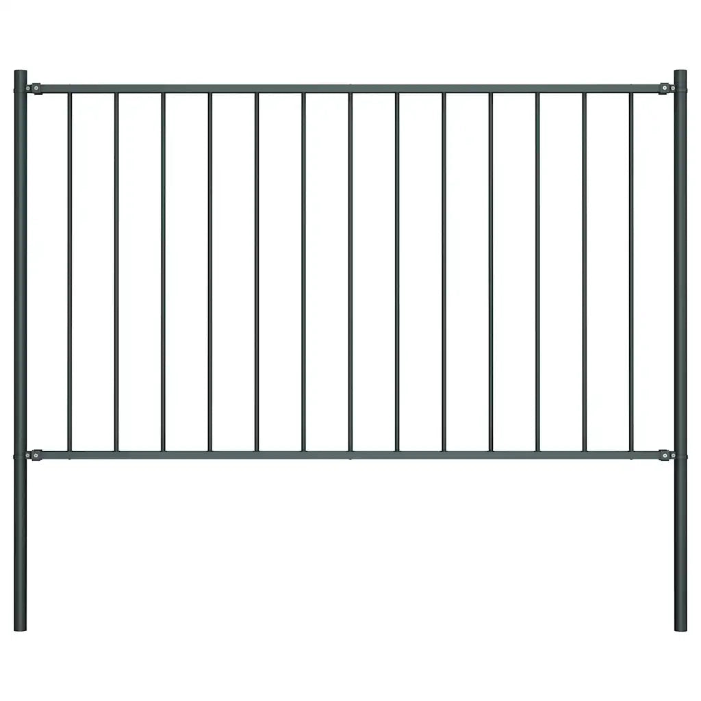 Pannello Recinzione Pali Acciaio Verniciato 1,7x0,75m Antracite cod mxl 57959