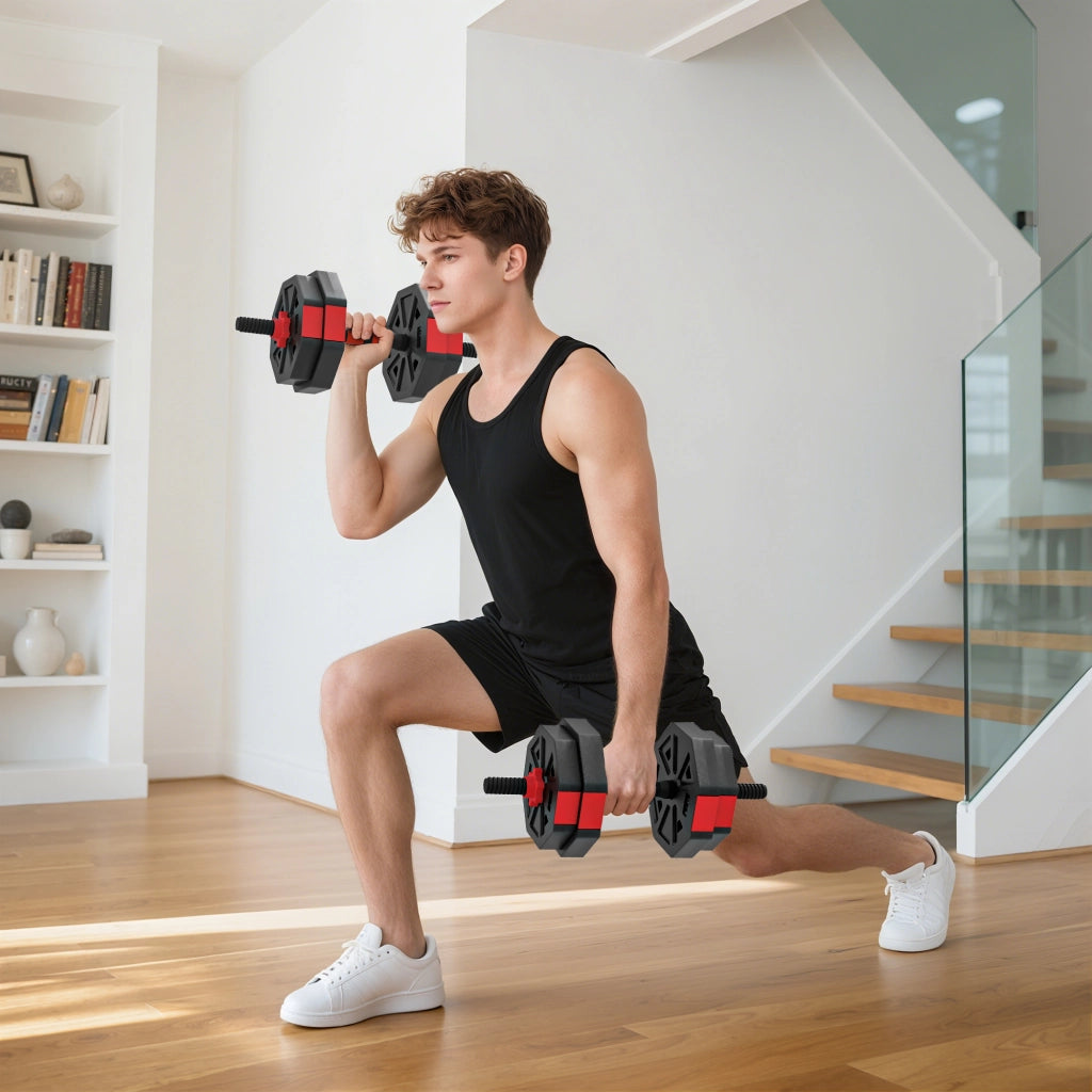 Set manubri 6 in 1 con bilanciere ¨C zephmum ¨C regolabile 15 kg