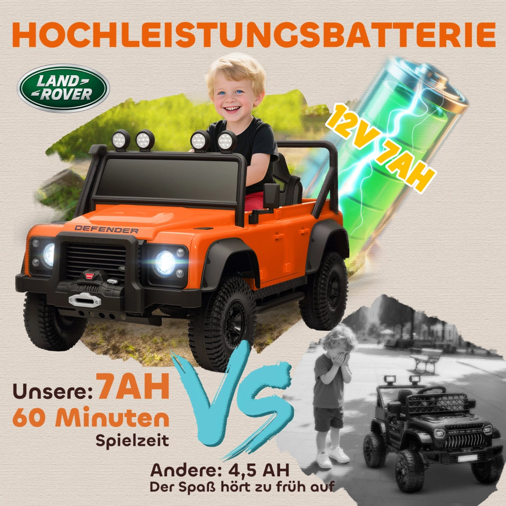Auto Elettrica per Bambini ¨C zephmum ¨C Arancione con Telecomando e Luci LED