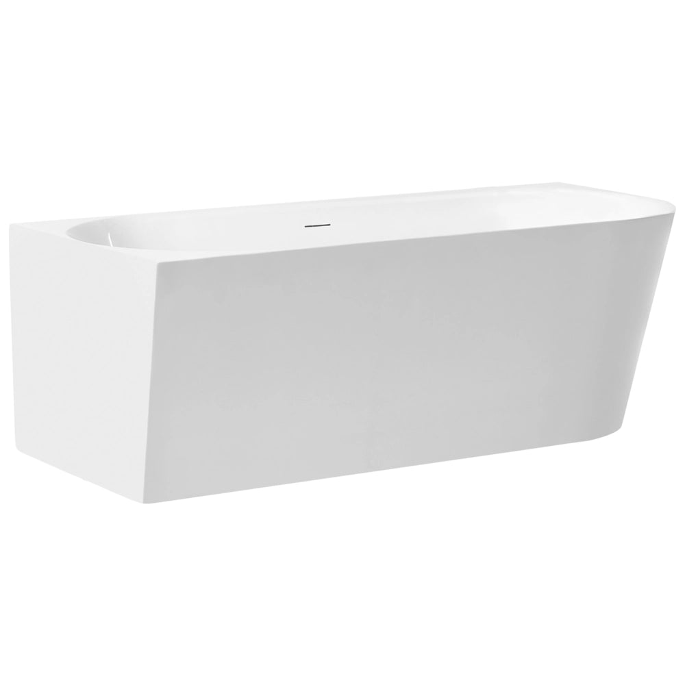 Vasca da bagno angolare 170 x 79 cm bianco opaco in stile moderno lato destro