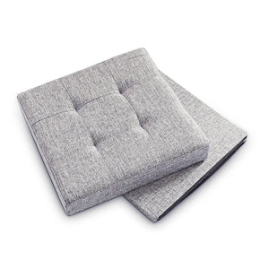 Pouf portaoggetti pieghevole sgabello pieghevole in lino 38 x 38 cm grigio 2013100