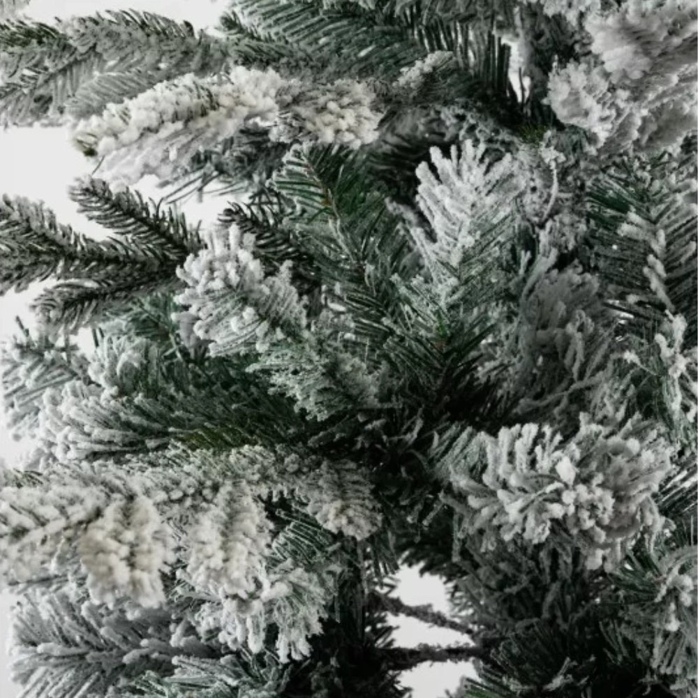 Albero di natale artificiale innevato alaska elegante e resistente *** misura h 180, confezione 1