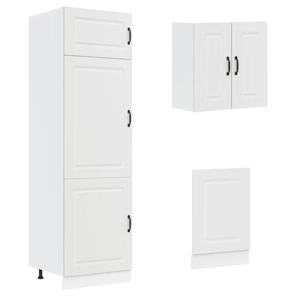 vidaXL Set Mobili da Cucina 8 pz Kalmar Bianco Legno Multistrato