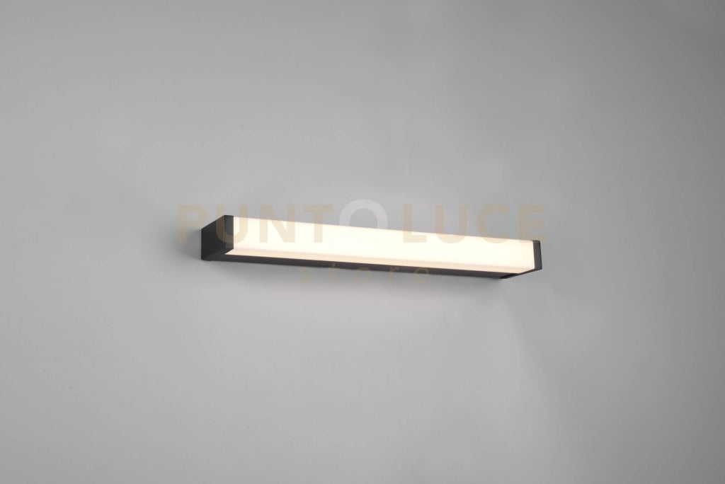 FABIO H2O APPLIQUE LED 6,5W · 1x 750lm, 3000K NERO IP44 L. 42,5CM DIMMERABILE