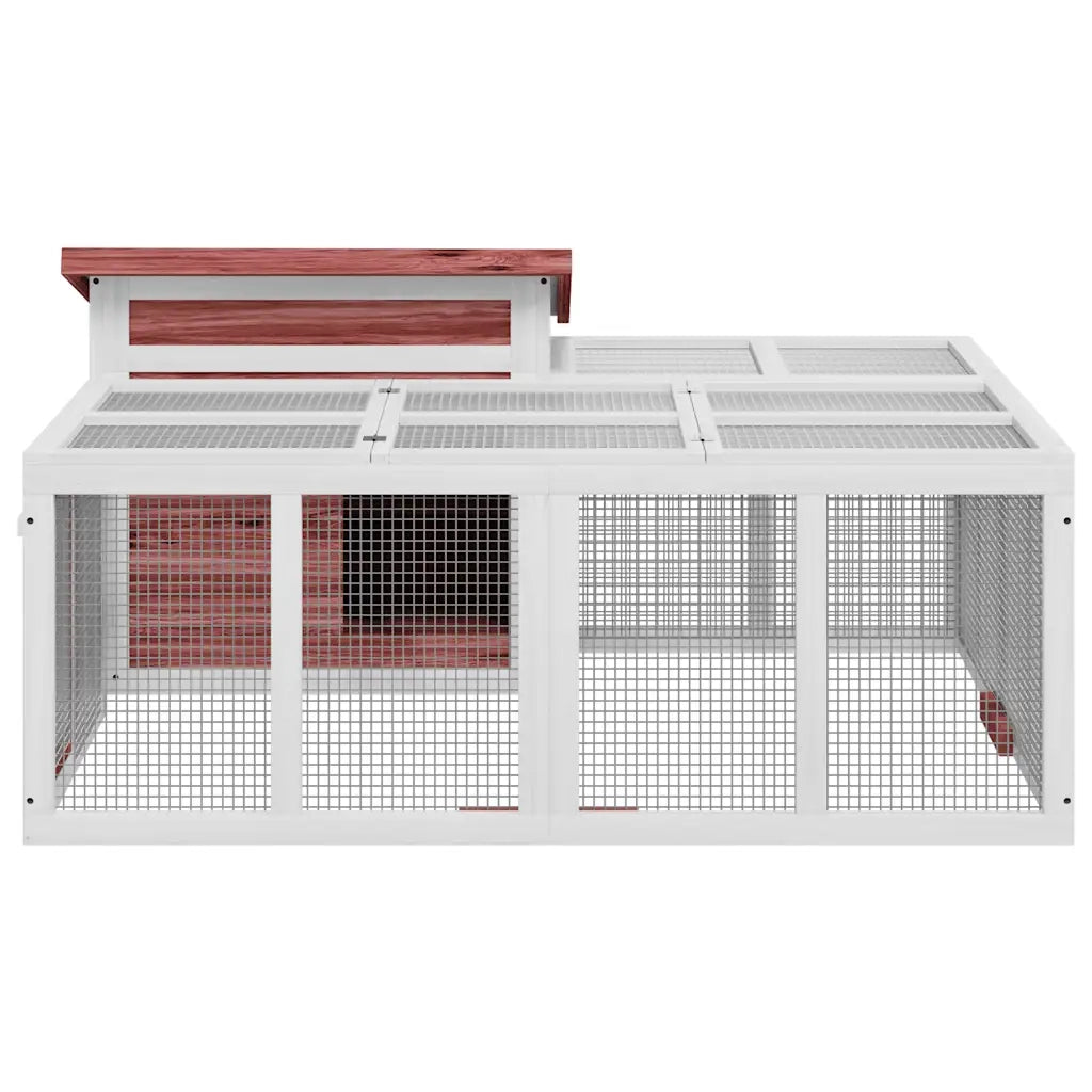 Conigliera Moka 144x123x67,5 cm in Legno Massello di Pino 172281